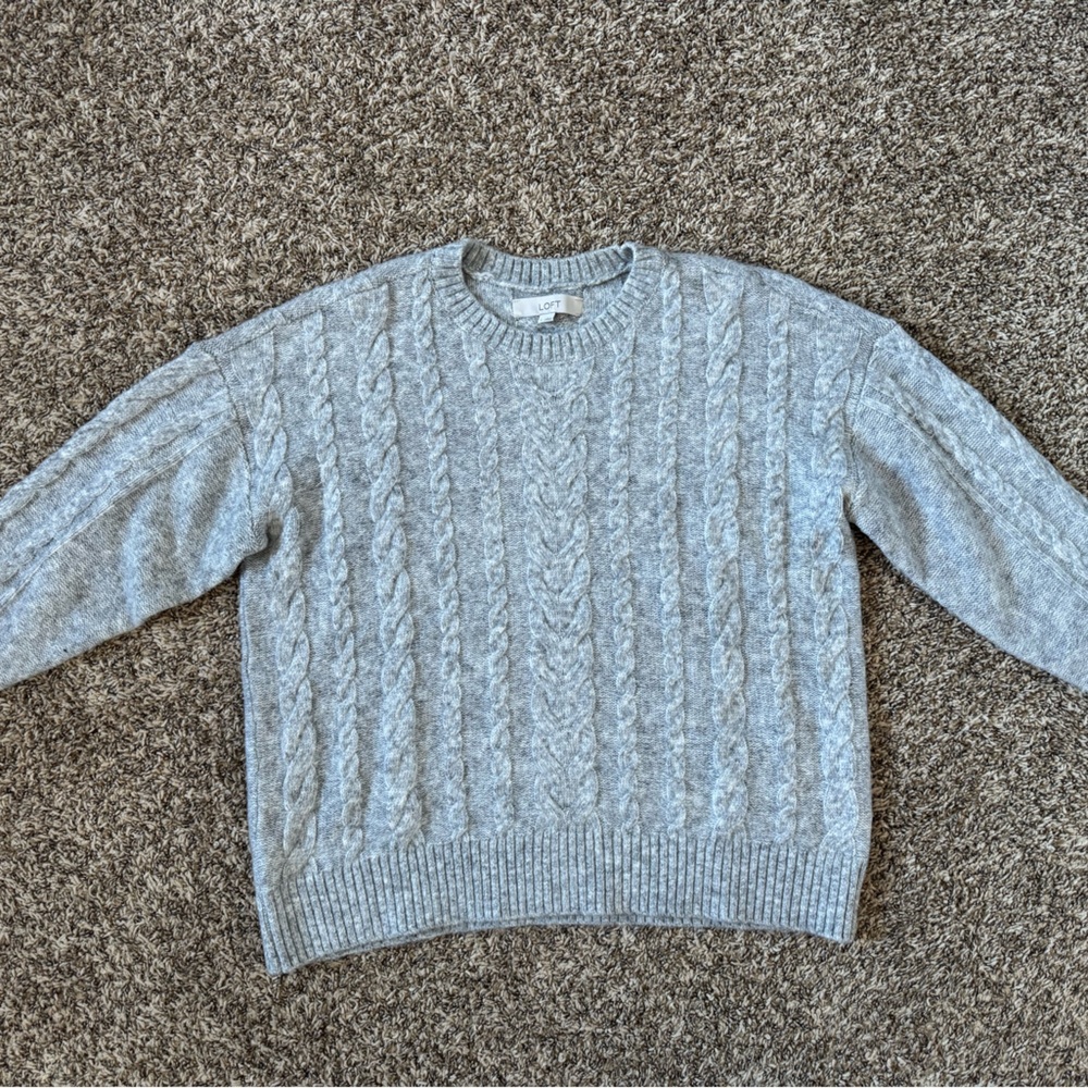 LOFT Cable Knit Sweater size L